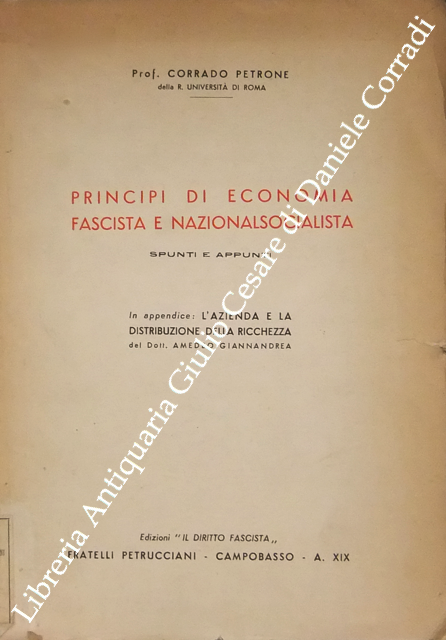 Principi di economia fascista e nazionalsocialista. Spunti e appunti. In … | Immagine Gallery 2
