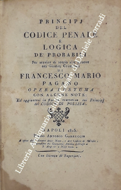 Principj del Codice penale e logica de' probabili per servire … | Immagine Gallery 2