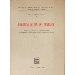 Problemi di finanza pubblica. (Atti del gruppo di ricerca per …