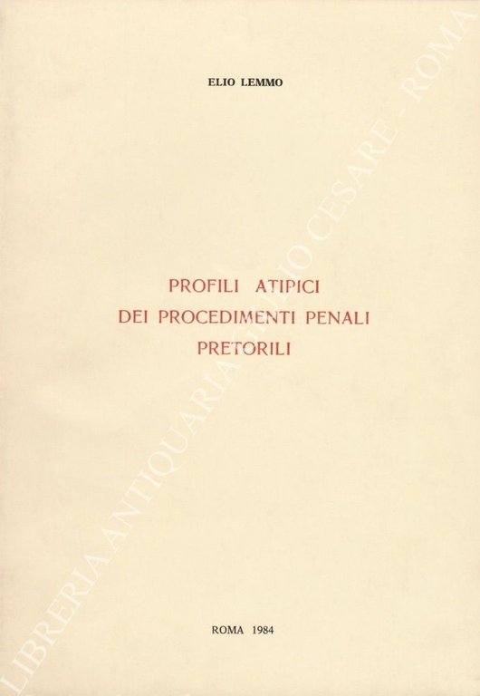 Profili atipici dei procedimenti penali pretorili | Immagine Gallery 2