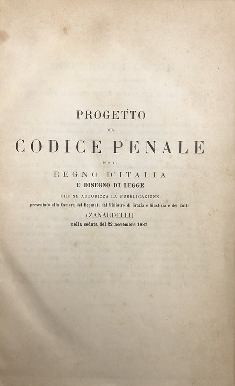 Progetto del Codice penale per il Regno d'Italia e disegno … | Immagine Gallery 2