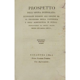 Prospetto dell'opera intitolata Riflessioni intorno all'origine ed al progresso della …