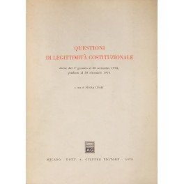 Questioni di legittimità costituzionale decise dal 1° gennaio al 30 …