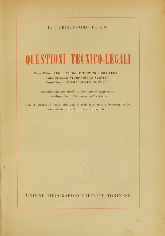 Questioni tecnico-legali. Parte prima legislazione e terminologia legale. Parte seconda … | Immagine Gallery 2
