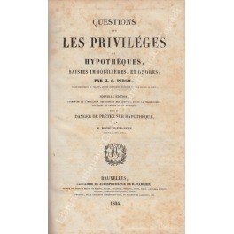 Questions sur les privileges et hypotheques, saisies immobilieres, et ordres; …