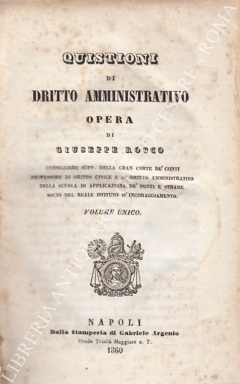 Quistioni di dritto amministrativo opera | Immagine Gallery 2