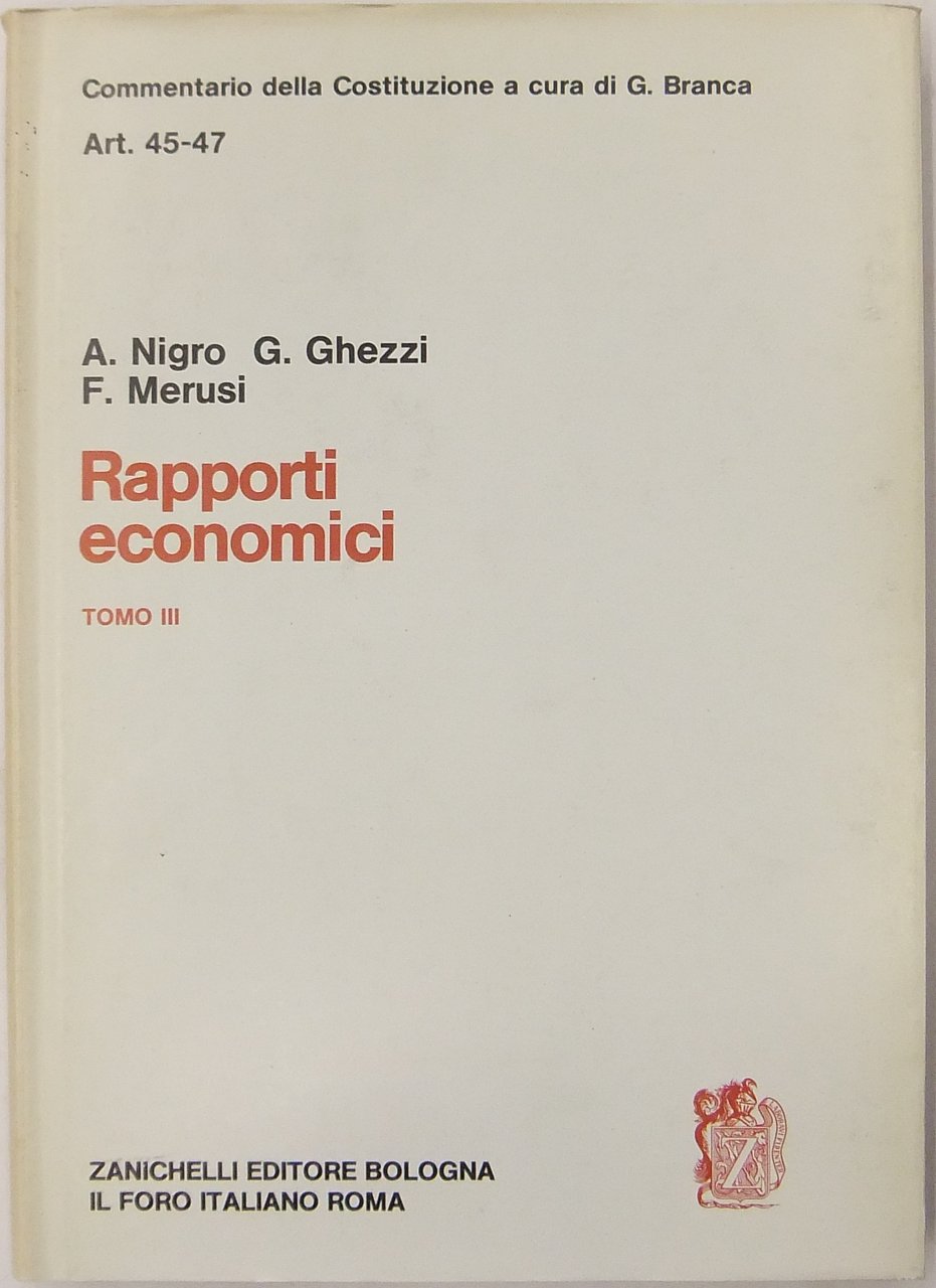 Rapporti economici. Tomo III - Art. 45-47 | Immagine principale