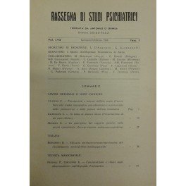 Rassegna di studi psichiatrici. Diretta da Antonio D'Ormea. Vol. LVII …