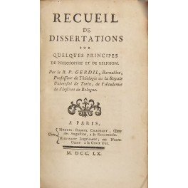 Recueil de dissertations sur quelques principes de philosophie et de …