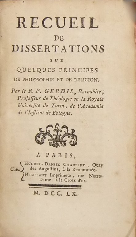 Recueil de dissertations sur quelques principes de philosophie et de … | Immagine Gallery 2