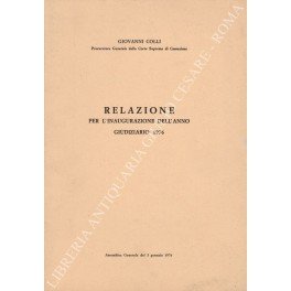 Relazione per l'inaugurazione dell'anno giudiziario 1976. Assemblea Generale del 3 … | Immagine principale