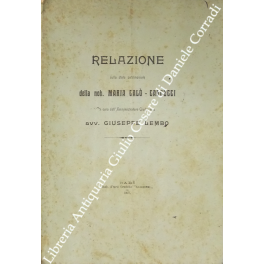 Relazione sullo stato patrimoniale della nob. Maria Calo-Carducci