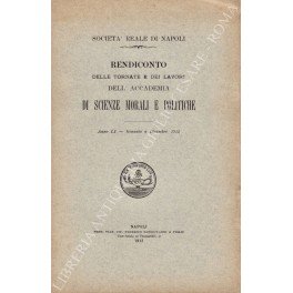 Rendiconto delle tornate e dei lavori dell'Accademia di Scienze Morali … | Immagine principale