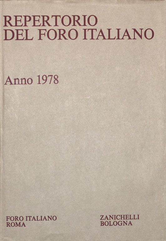 Repertorio Generale Annuale del Foro Italiano. Annata 1978 | Immagine Gallery 2