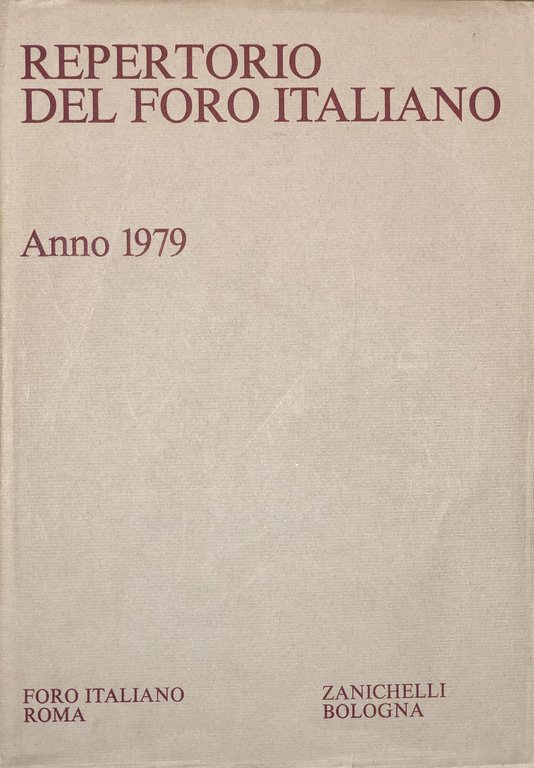 Repertorio Generale Annuale del Foro Italiano. Annata 1979 | Immagine Gallery 2