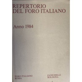Repertorio Generale Annuale del Foro Italiano. Annata 1984 | Immagine principale