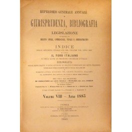 Repertorio Generale Annuale del Foro Italiano. Vol. VIII - Anno …