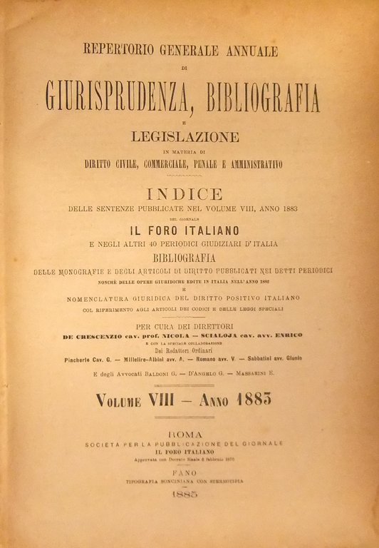 Repertorio Generale Annuale del Foro Italiano. Vol. VIII - Anno … | Immagine Gallery 2