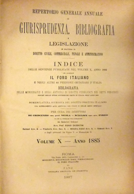 Repertorio Generale Annuale del Foro Italiano. Vol. X - Anno … | Immagine Gallery 2