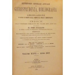 Repertorio Generale Annuale del Foro Italiano. Vol. XXVI - Anno …