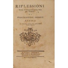 Riflessioni sopra l'ineguaglianza tra gli uomini.