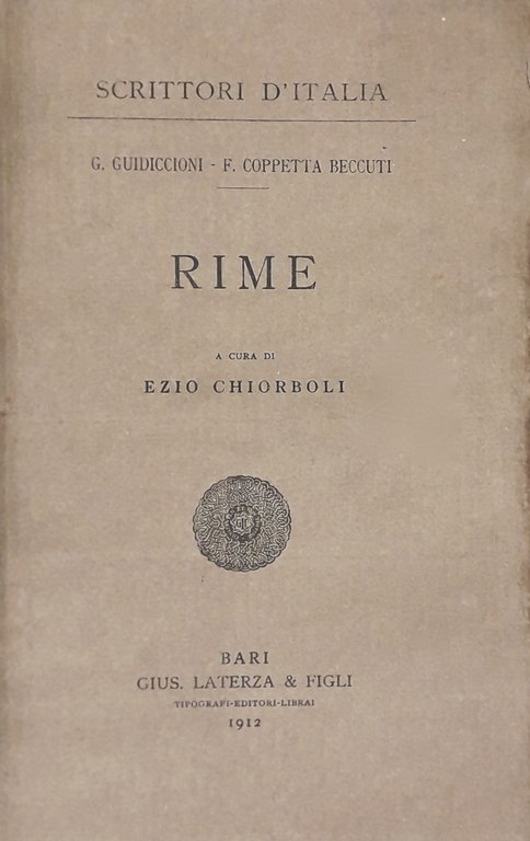 Rime. A cura di Ezio Chiorboli | Immagine Gallery 2