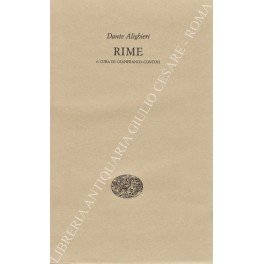 Rime. A cura di Gianfranco Contini