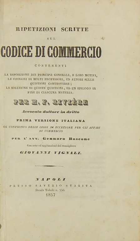 Ripetizioni scritte sul codice di commercio contenenti: La esposizione dei … | Immagine Gallery 2