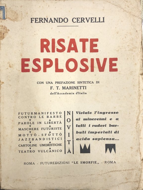 Risate esplosive. Con una prefazione sintetica di F. T. Marinetti. … | Immagine Gallery 2