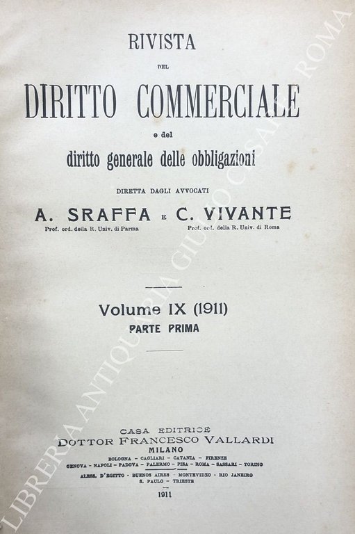 Rivista del Diritto Commerciale e del diritto generale delle obbligazioni. … | Immagine Gallery 2