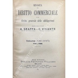 Rivista del Diritto Commerciale e del diritto generale delle obbligazioni. …