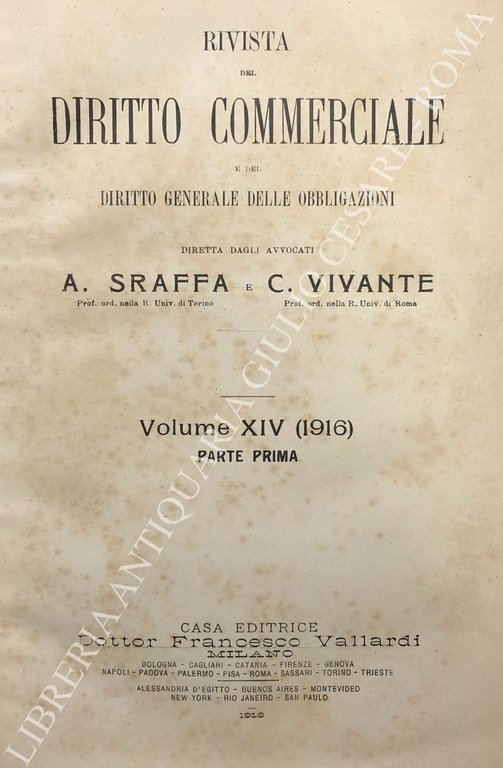 Rivista del Diritto Commerciale e del diritto generale delle obbligazioni. … | Immagine Gallery 2