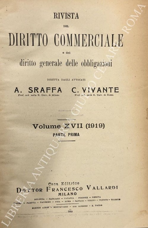 Rivista del Diritto Commerciale e del diritto generale delle obbligazioni. … | Immagine Gallery 2