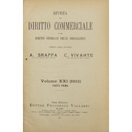 Rivista del Diritto Commerciale e del diritto generale delle obbligazioni. …