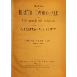 Rivista del Diritto Commerciale e del diritto generale delle obbligazioni. …