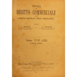 Rivista del Diritto Commerciale e del diritto generale delle obbligazioni. …