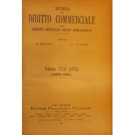 Rivista del Diritto Commerciale e del diritto generale delle obbligazioni. …