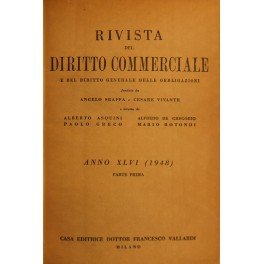 Rivista del Diritto Commerciale e del diritto generale delle obbligazioni. …