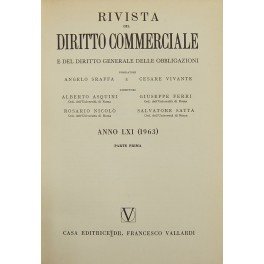 Rivista del Diritto Commerciale e del diritto generale delle obbligazioni. …