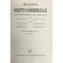 Rivista del Diritto Commerciale e del diritto generale delle obbligazioni. …