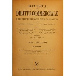 Rivista del Diritto Commerciale e del diritto generale delle obbligazioni. …