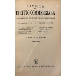 Rivista del Diritto Commerciale e del diritto generale delle obbligazioni. …