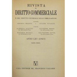 Rivista del Diritto Commerciale e del diritto generale delle obbligazioni. …