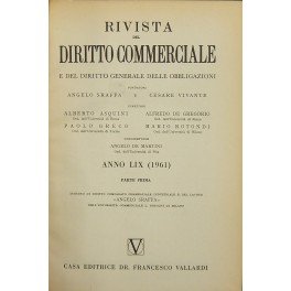 Rivista del Diritto Commerciale e del diritto generale delle obbligazioni. …