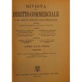 Rivista del Diritto Commerciale e del diritto generale delle obbligazioni. …