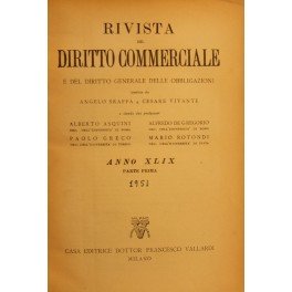 Rivista del Diritto Commerciale e del diritto generale delle obbligazioni. …