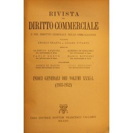 Rivista del Diritto Commerciale e del diritto generale delle obbligazioni. …