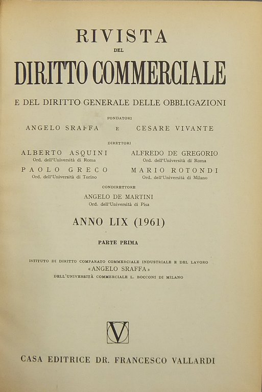 Rivista del Diritto Commerciale e del diritto generale delle obbligazioni. … | Immagine Gallery 2