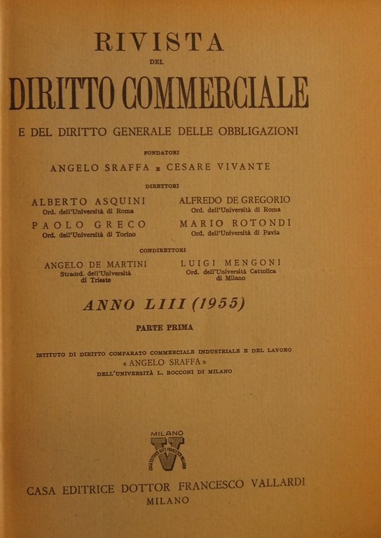 Rivista del Diritto Commerciale e del diritto generale delle obbligazioni. … | Immagine Gallery 2