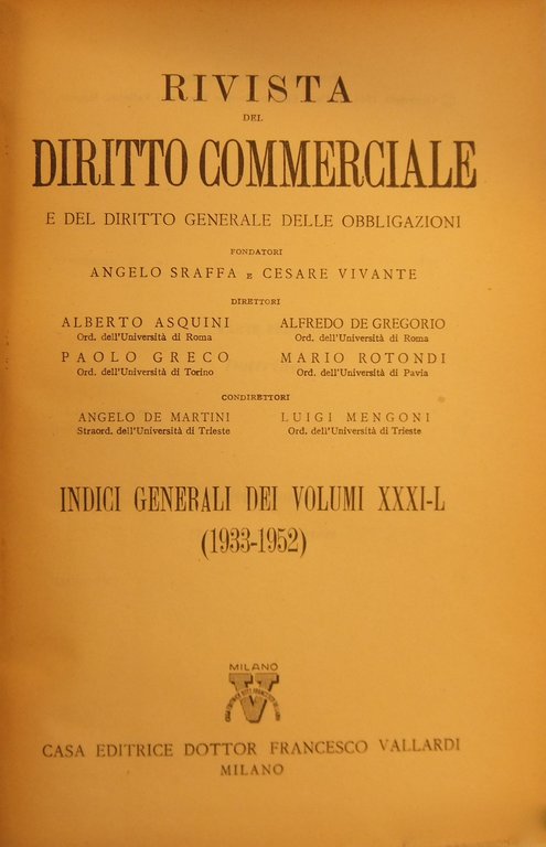 Rivista del Diritto Commerciale e del diritto generale delle obbligazioni. … | Immagine Gallery 2